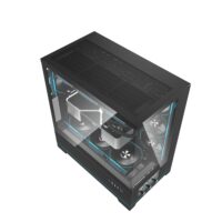 DarkFlash DY451 Pro Tempered Glass ATX PC Case, 2x USB 3.0, 1x Type-C, Four-Level Cooling System, Adjustable Fan Speed, Temperature Display, 1x Pre-Installed ARGB Fan Black - Image 5