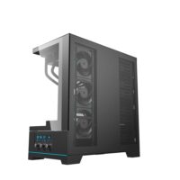 DarkFlash DY451 Pro Tempered Glass ATX PC Case, 2x USB 3.0, 1x Type-C, Four-Level Cooling System, Adjustable Fan Speed, Temperature Display, 1x Pre-Installed ARGB Fan Black - Image 4