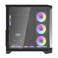 DarkFlash FT418 Pro ATX Gaming Case - Black - Image 2
