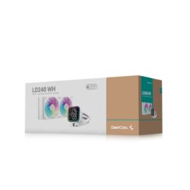 DeepCool LD240 5th Gen Pump 3400RPM Gradient Halo Effect Mirror, Liquid Cooler White