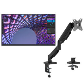 Dell P3223QE 31.5" 4K UHD 60Hz 99% sRGB USB Type-C Hub Monitor (Used) With MXG EMA-12 Economical Mechanical Spring Monitor Arm