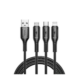 WIWU WI-C045 USB to 3 IN 1 Cable Black