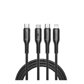 WIWU WI-C046 Type-C TO 3 in 1  Cable - Black