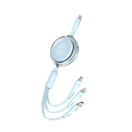 WiWU WI-C023 Vigor 3 in 1 Fast Charging Cable Blue