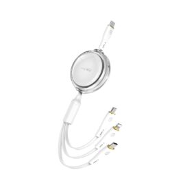 WiWU WI-C023 Vigor 3 in 1 Fast Charging Cable White