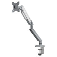 Anda Seat Stealth II Ergonomic Single Monitor Arm Silver White AD-W-A6D-1S-FW - Image 2
