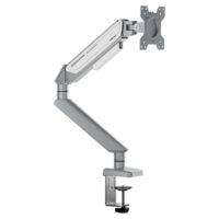 Anda Seat Stealth II Ergonomic Single Monitor Arm Silver White AD-W-A6D-1S-FW - Image 3