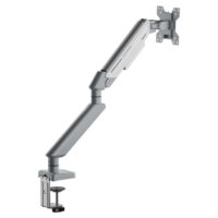 Anda Seat Stealth II Ergonomic Single Monitor Arm Silver White AD-W-A6D-1S-FW