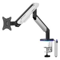 Anda Seat Stealth Pro II A9 RGB Ergonomic Single Monitor Arm Black White AD-W-A9X-1S-BW - Image 3