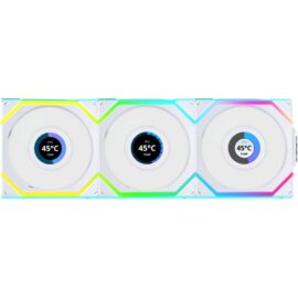 Lian Li Uni Fan SL120 Wireless LCD ARGB Case Fan White - Triple Pack
