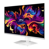 MSI MPG 321URXW QD-OLED 4K 3840 x 2160 (UHD) 240Hz, Adaptive-Synch, HDMI, DP Port, VESA Mountable, Tilt, Speaker, 0.03ms, Gaming Monitor White - Image 4