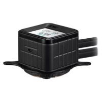 ASUS Prime LC 360 ARGB LCD all-in-one CPU liquid cooler with sharp screen showcasing CPU & GPU information with different background, high-performance Asetek pump armed with robust motor, daisy-chainable fans - Image 7