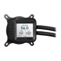 ASUS Prime LC 360 ARGB LCD all-in-one CPU liquid cooler with sharp screen showcasing CPU & GPU information with different background, high-performance Asetek pump armed with robust motor, daisy-chainable fans - Image 8