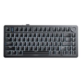 AULA F75 Gasket Structure, Fully Hot-Swappable Keys, 75% Layout Gray Wood Switch Mechanical Keyboard Gradient Gray