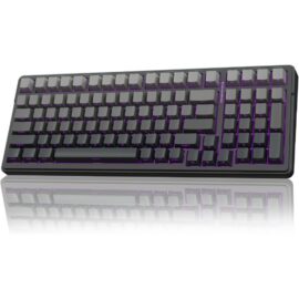 AULA F99 PRO Gasket-Mounted Triple-Mode Mechanical Keyboard Gray Wood Switch Gradient Gray