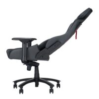 Asus ROG Chariot X Core SL301C Gaming Chair in racing-car style, featuring an adjustable high-density foam headrest, memory-foam lumbar support, 4D armrests, tilt mechanism, durable class 4 gas lift, and durable premium PU leather for a Premium Gaming Experience White Gray - Image 4