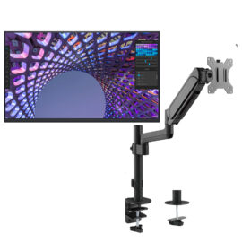 Dell P3223QE 31.5" 4K UHD 60Hz 99% sRGB USB Type-C Hub Monitor (Used) With MXG PMA-12 Single Monitor Pole-Mounted Spring-Assisted Monitor Arm