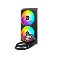 ID-COOLING FX240 LCD 240 mm AIO Liquid CPU Cooler with 1.48″ Full-Color LCD Display - Black - Image 2