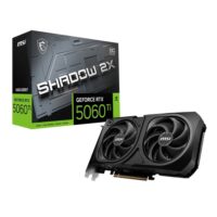 MSI SHADOW GeForce RTX 5060 TI 16G 2X OC PLUS GDDR7 PCIe 5.0 x16 Graphics Card