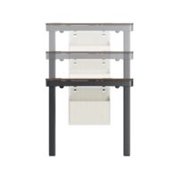 MXG Creatorlift – Ergonomic Height Adjustable Motorized Desk with Drawer, Wireless Charger & Cable Management Tray - Walnut - Image 5