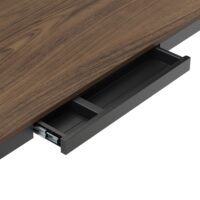 MXG Creatorlift – Ergonomic Height Adjustable Motorized Desk with Drawer, Wireless Charger & Cable Management Tray - Walnut - Image 7