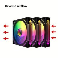 VORTEX ENIGMA ARGB Infinity 3-in-1 Reverse Blade Cooling Fan Kit with Controller – Black - Image 2