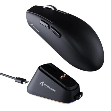 ATTACK SHARK G3PRO Tri-mode Wireless Gaming Mouse with Charge Dock 25000 DPI Ultra Lightweight Balck