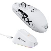 ATTACK SHARK G3PRO Tri-mode Wireless Gaming Mouse with Charge Dock 25000 DPI Ultra Lightweight White - Image 2