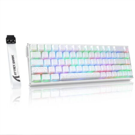 ATTACK SHARK X68MAX HE Rapid Trigger Aluminum Keyboard Magnetic Switch - White Contours