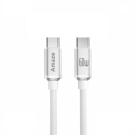 Amaze A40 Ultra Charge Type C To Type C Cable 60w 1m White