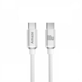 Amaze A42 Ultra Charge Type C to Type C Cable 100w 1m White