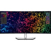 Dell UltraSharp 40" U4025QW 5K WUHD 120Hz Curved Thunderbolt Hub Monitor with Height-Adjustable Stand, and Built-In Ambient Light Sensor