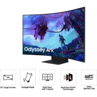 SAMSUNG G97NC LS55CG97WNMXUE Odyssey Ark Curved Gaming Monitor 55" UHD 165Hz Display, 16 9 Quantum Mini-LED Panel, 1ms (GtG) Response TIme 1.07B Colors with HDR10+ Quad Speakers Remote Black - Image 6