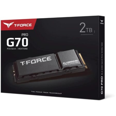 Team Group T-FORCE G70 PRO (Aluminum) M.2 2280 2TB PCIe 4.0 x4 with NVMe 1.4 TLC Internal Solid State Drive (SSD)