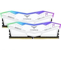 TeamGroup T-Force Delta RGB 32GB (2 x 16GB) 288-Pin PC RAM DDR5 6400 CL40 (PC5 51200) Desktop Memory White