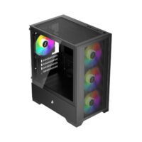 1st Player Go2 RGB Mid-Tower Micro-ATX Gaming PC Case - Black - Image 3