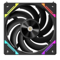 1st Player XF7 ARGB 120mm Single Case Fan - Black - Image 3