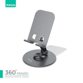 Amaze A560 360 Degree Metallic Deskop mobile Holder - Gray