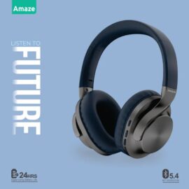 Amaze A650 Strong Base Wireless Headphone With 24hrs Time - Navy Blue