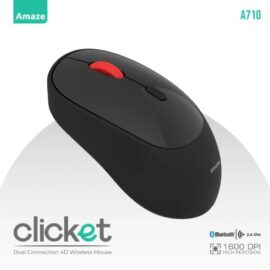 Amaze A710 Clicket Dual Wireless Mouse - Balck