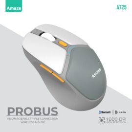 Amaze A725 Probus Triple Connection Rechargeable Wireless Mouse