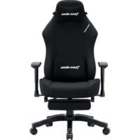 Anda Seat Luna Pro Fabric Gaming Chair with Footrest Ergonomic Folding Recliner Seat Black