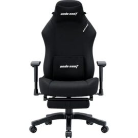 Anda Seat Luna Pro Fabric Gaming Chair with Footrest Ergonomic Folding Recliner Seat Black