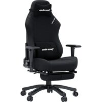 Anda Seat Luna Pro Fabric Gaming Chair with Footrest Ergonomic Folding Recliner Seat Black - Image 3