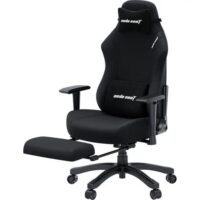Anda Seat Luna Pro Fabric Gaming Chair with Footrest Ergonomic Folding Recliner Seat Black - Image 2