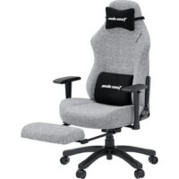 Anda Seat Luna Pro Fabric Gaming Chair with Footrest Ergonomic Folding Recliner Seat Gray - Image 2