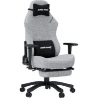 Anda Seat Luna Pro Fabric Gaming Chair with Footrest Ergonomic Folding Recliner Seat Gray - Image 4