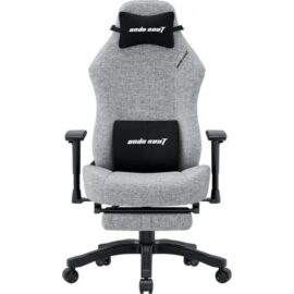 Anda Seat Luna Pro Fabric Gaming Chair with Footrest Ergonomic Folding Recliner Seat Gray