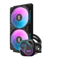 DarkFlash Explore DO 240 AIO 240mm Liquid CPU Cooler with Digital Screen Temperature Black - Image 2