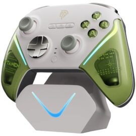 EasySMX D10 Multiplatform Gaming Controller with TMR sticks Trigger Lock and Charging Dock - Wirtanen Green